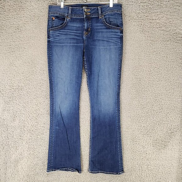 Hudson Jeans Womens 31 Dark Wash Stretch Mid Rise Bootcut - Picture 1 of 13